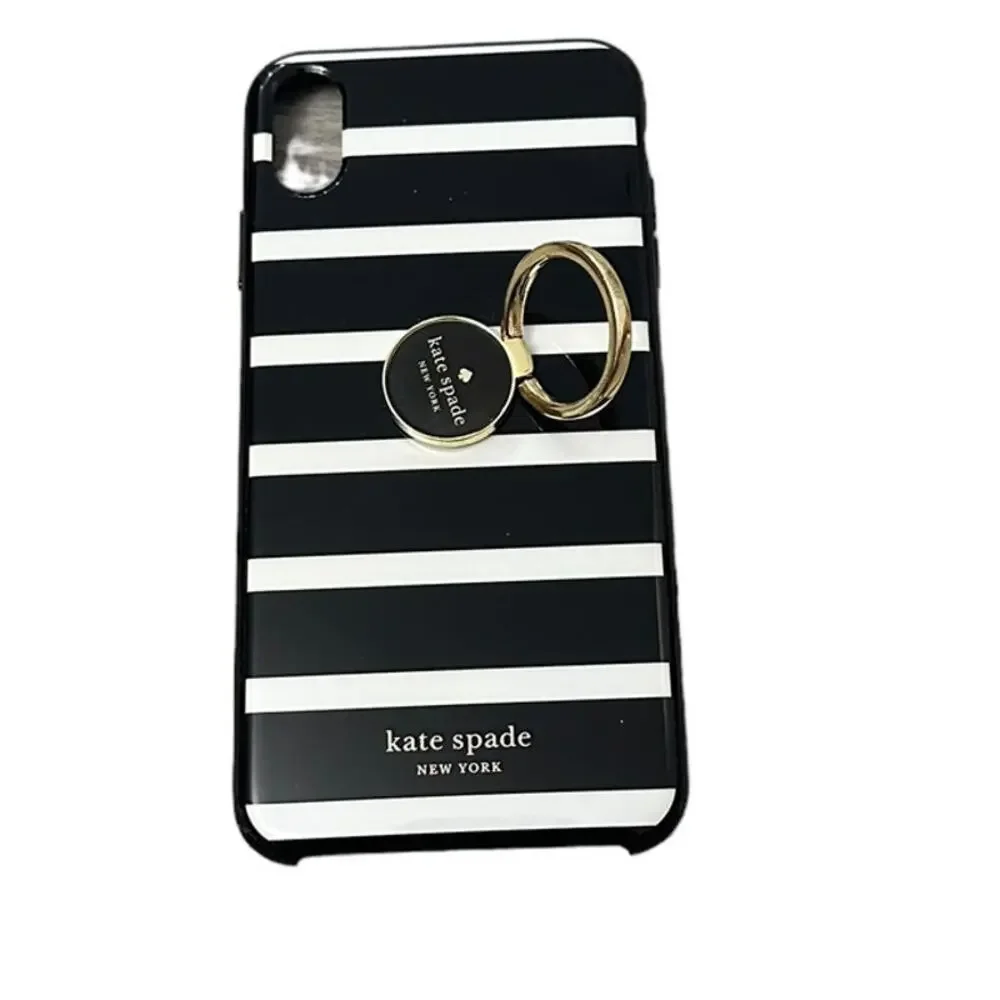 Kate Spade iPhone XS Max Black stripe Ring Stand (used)